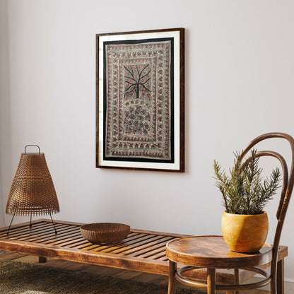 The Fish and bird madhubani, Madhubani Art, Madhubani Painting