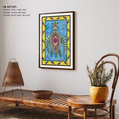 Turtle Madhubani Painting