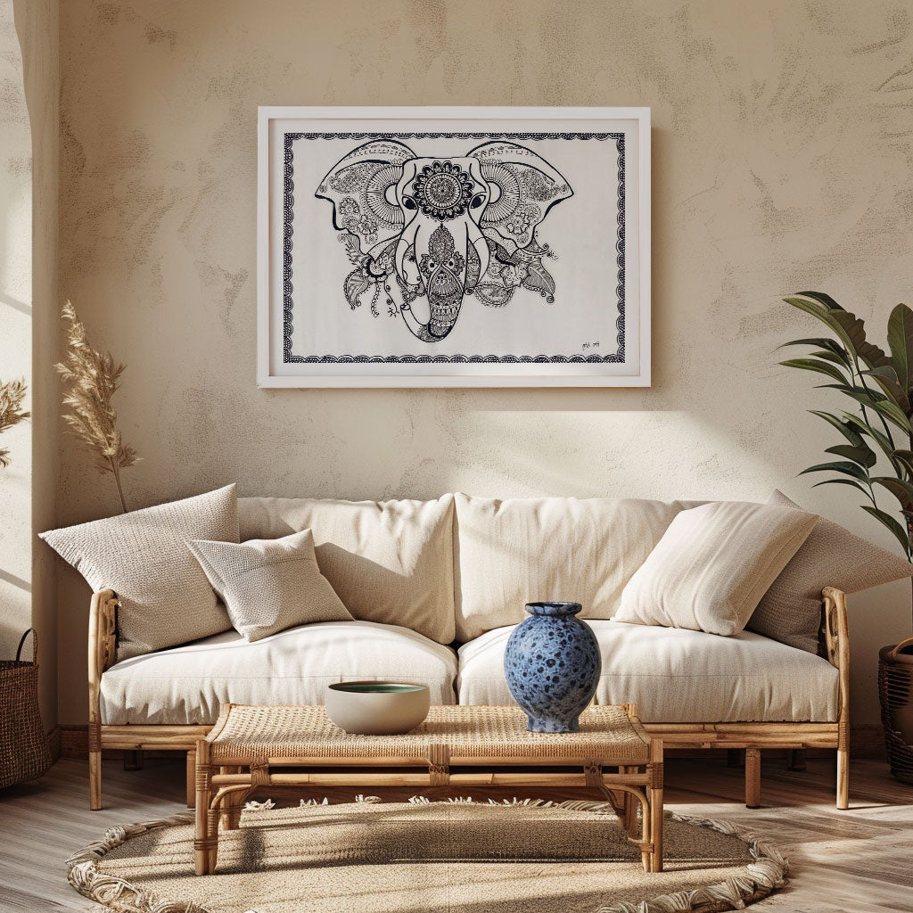 Elephant Madhubani Painting