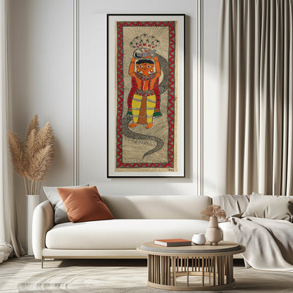 Birth of Krishna Madhubani Painting