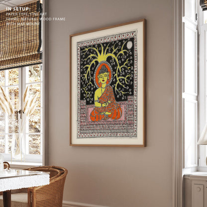 Buddha Madhubani Painting