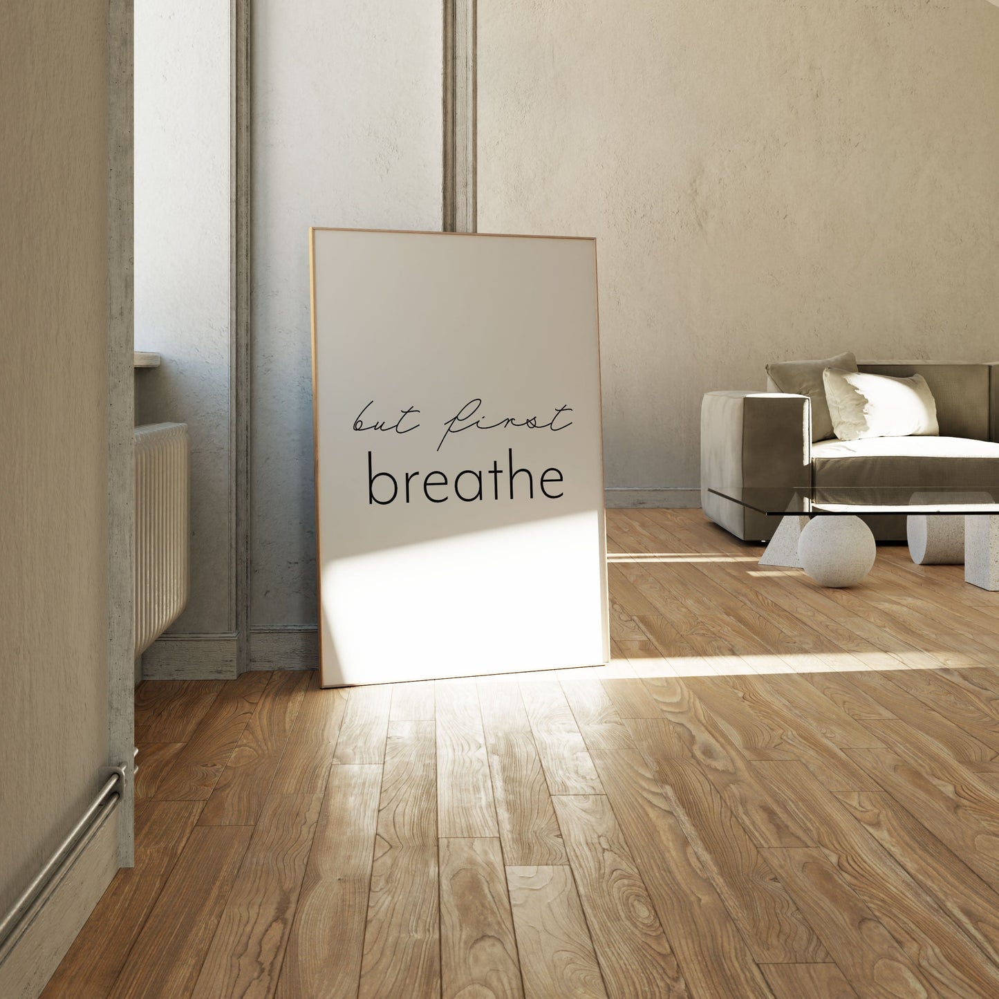 But first breathe, Motivational Poster