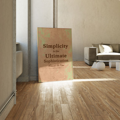 Da Vinci Quote Simplicity, Motivational Poster