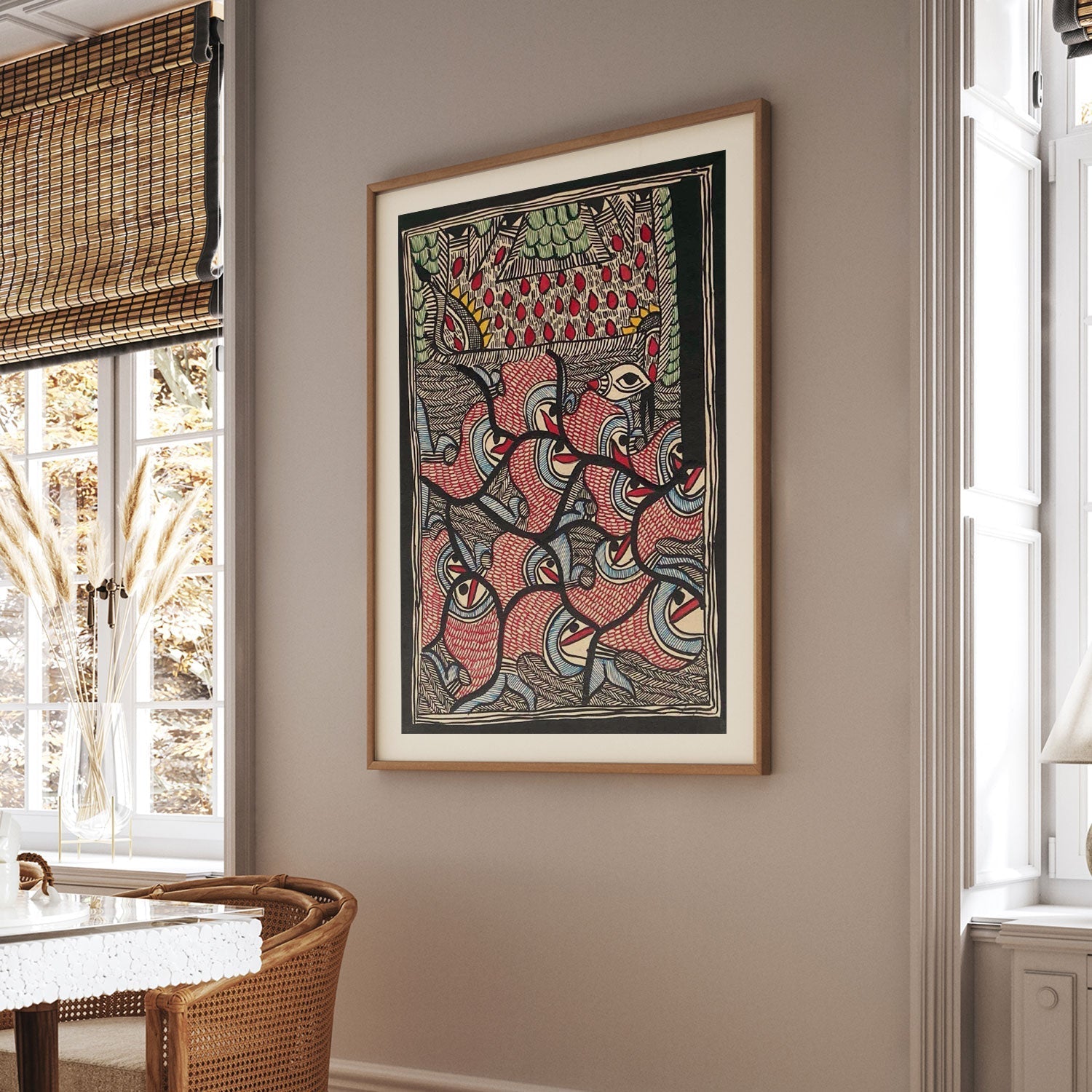 Fish rass , Madhubani Art, Madhubani Painting