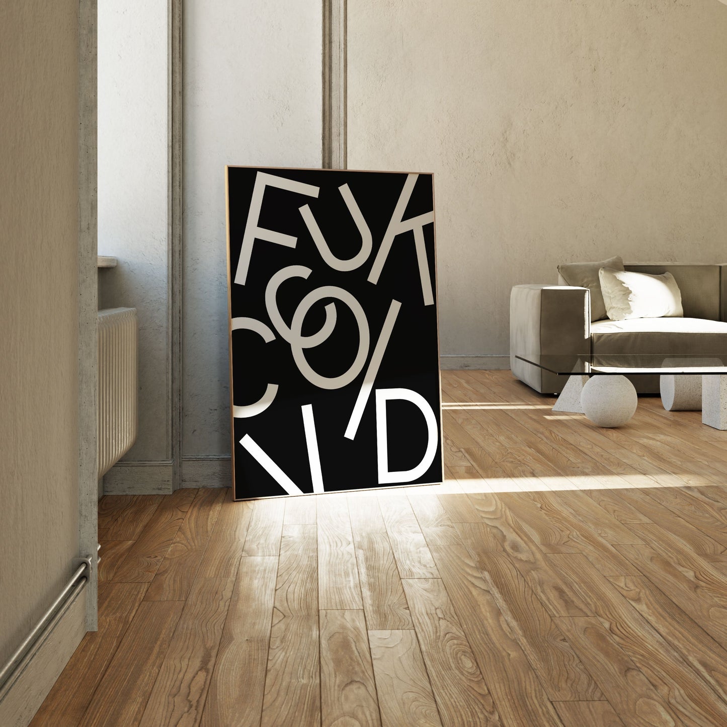 Fuck Covid - Black, Motivational Poster