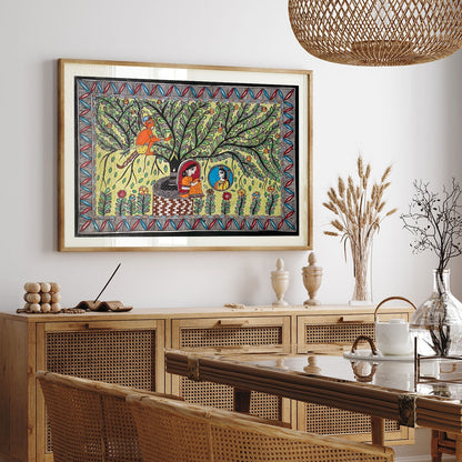 Hanuman Sita Madhubani Art, Madhubani Art, Madhubani Painting