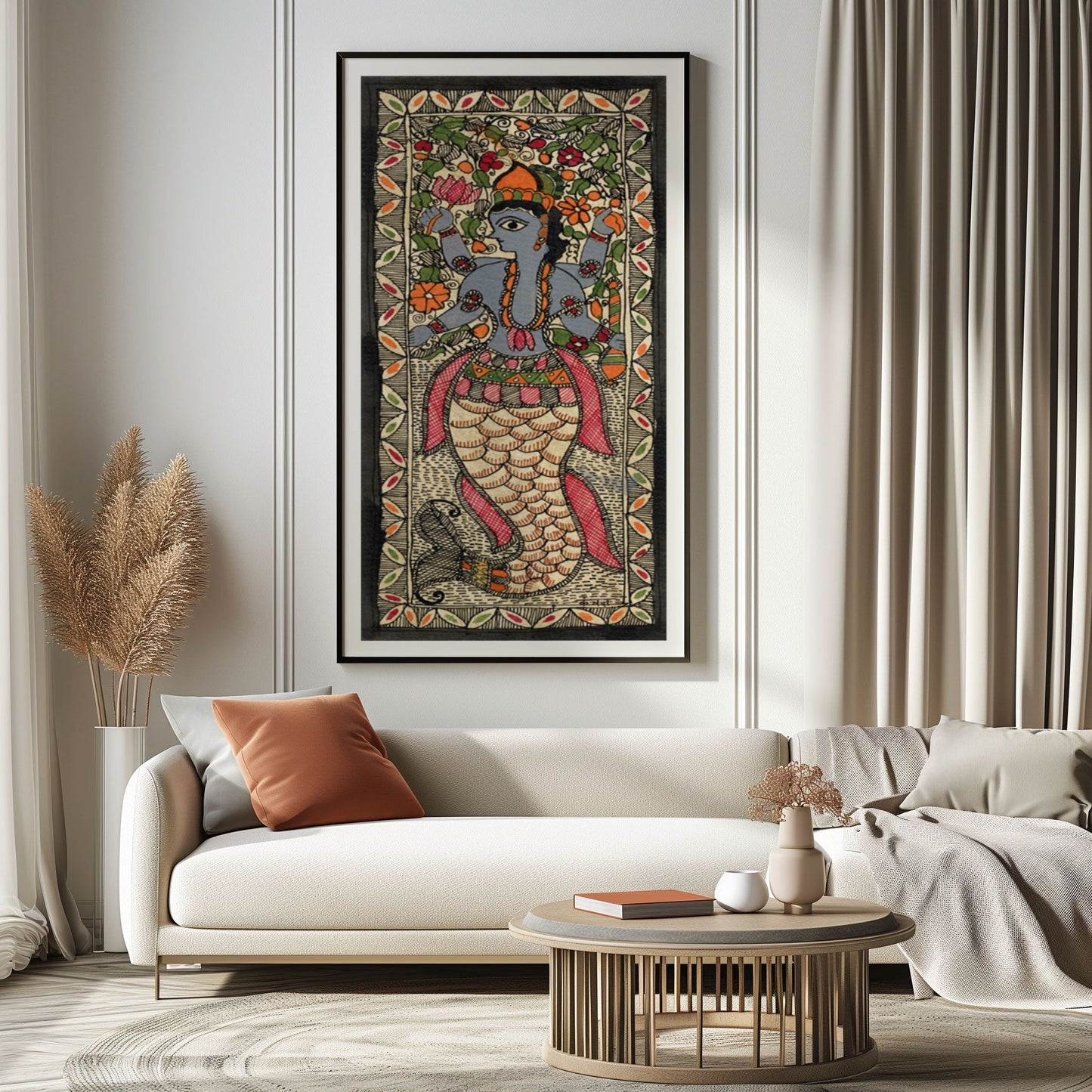 Krishna Madhubani Painting