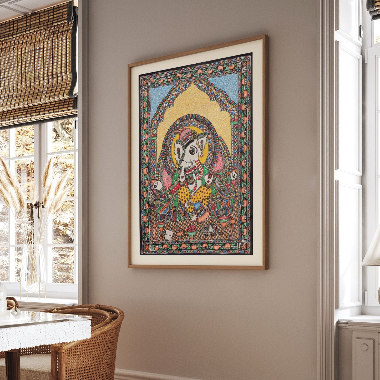 Lord Ganesha Madhubani Painting, Madhubani Art, Madhubani Painting