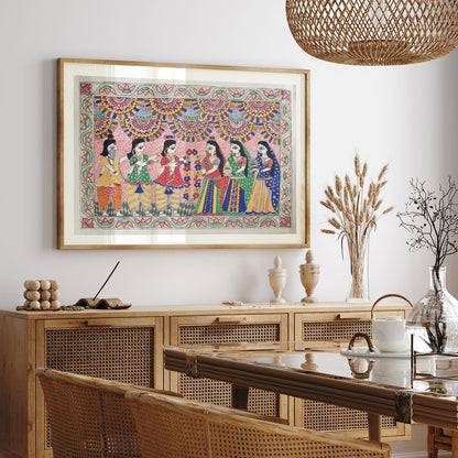 Lord Jaimala Madhubani Painting, Madhubani Art, Madhubani Painting