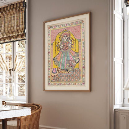 Maa Durga Madhubani , Madhubani Art, Madhubani Painting