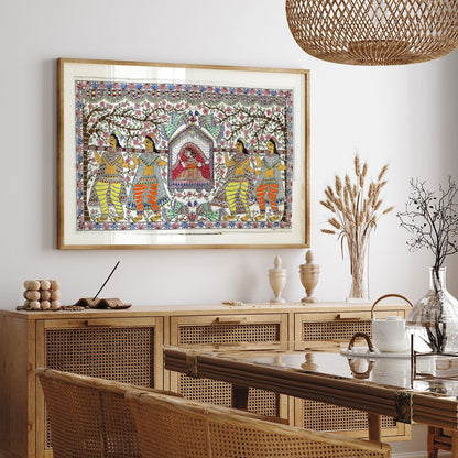 Palanquin pledge-The Bride's journey Madhubani Painting