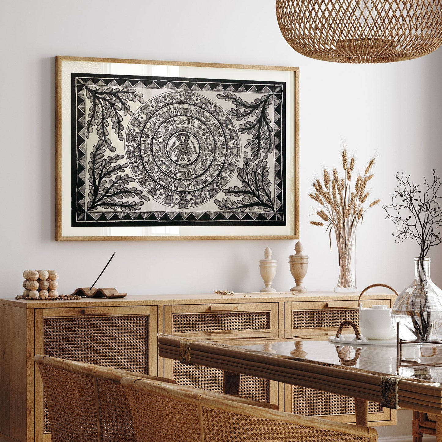 Fish and bird Madhubani Painting, Madhubani Art, Madhubani Painting