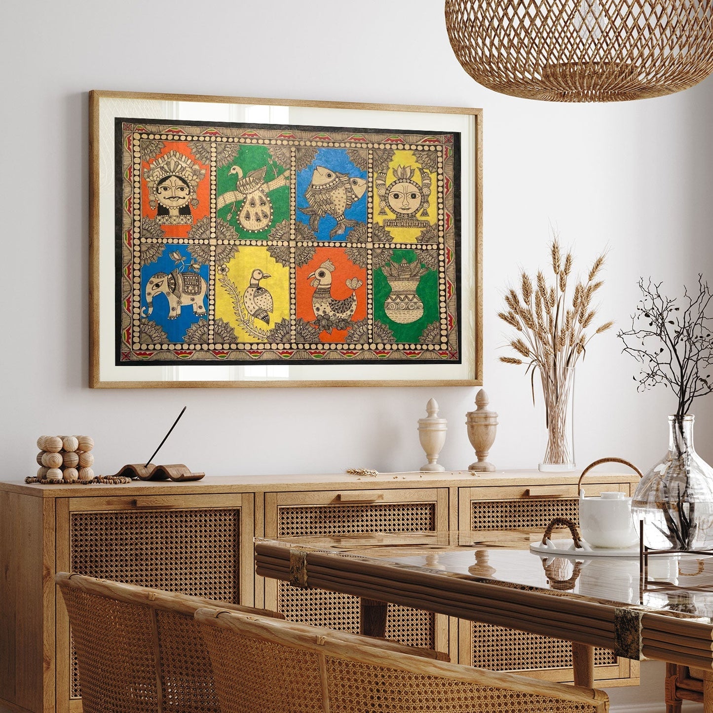 Mix of Madhubani, Madhubani Art, Madhubani Painting