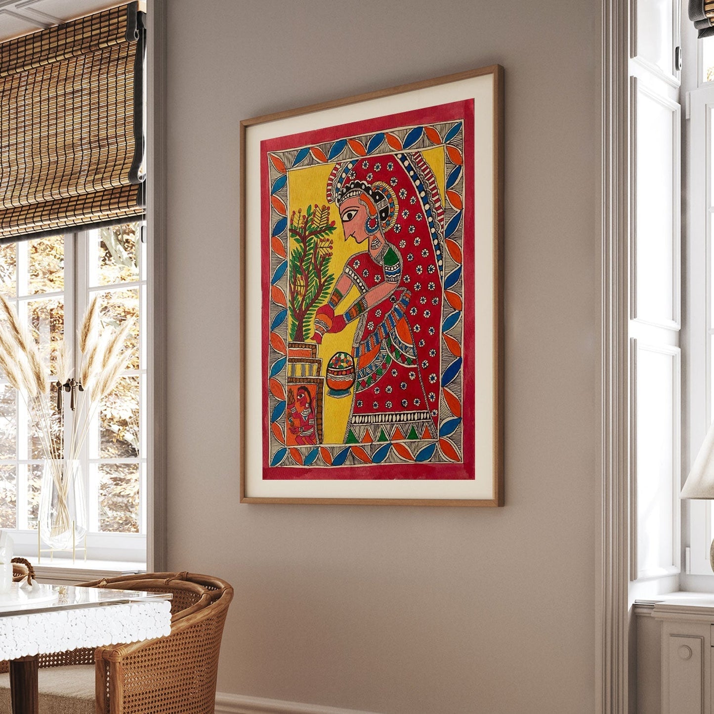 Tulsi pujan, Madhubani Art, Madhubani Painting