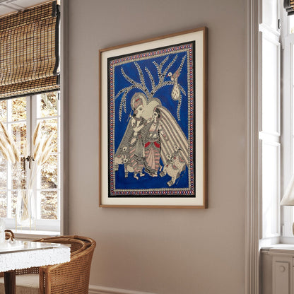 Radha Krishna, Madhubani Art, Madhubani Painting