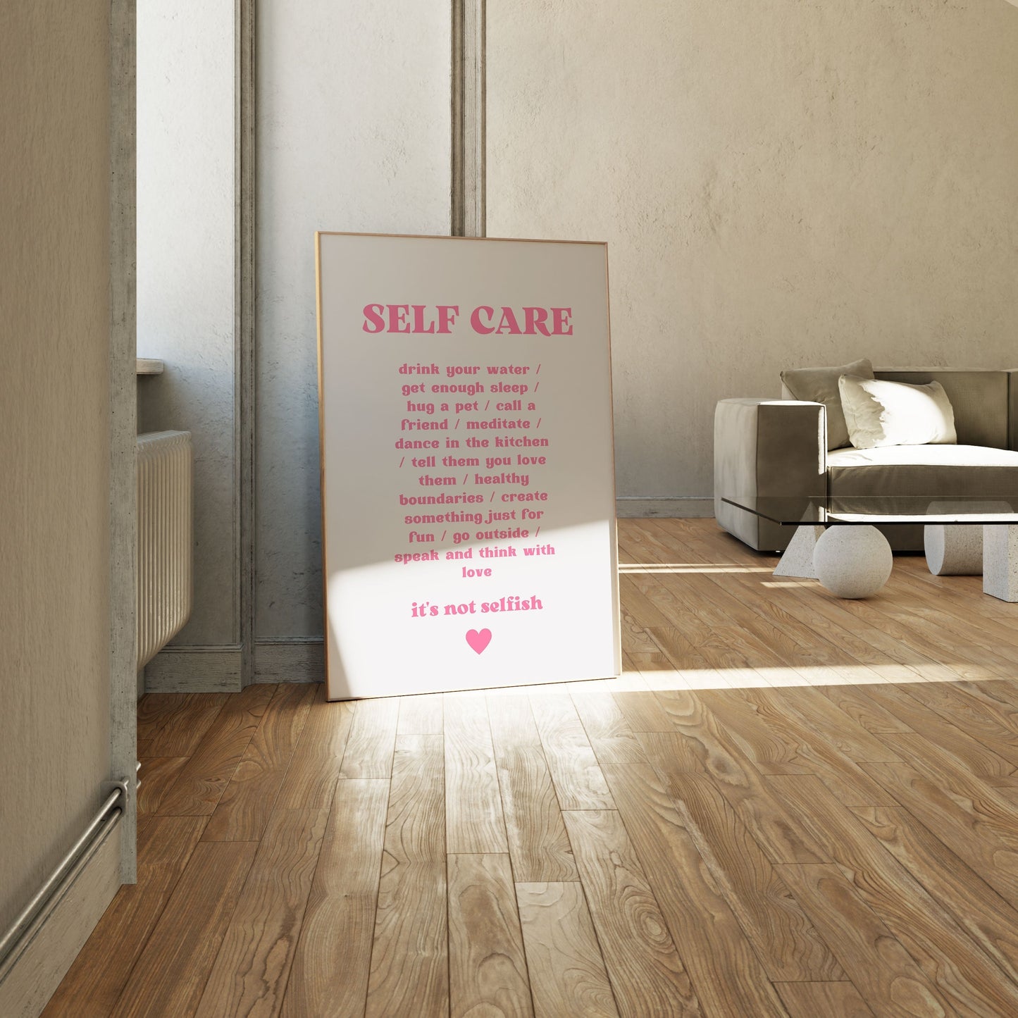 Self Care, Motivational Poster