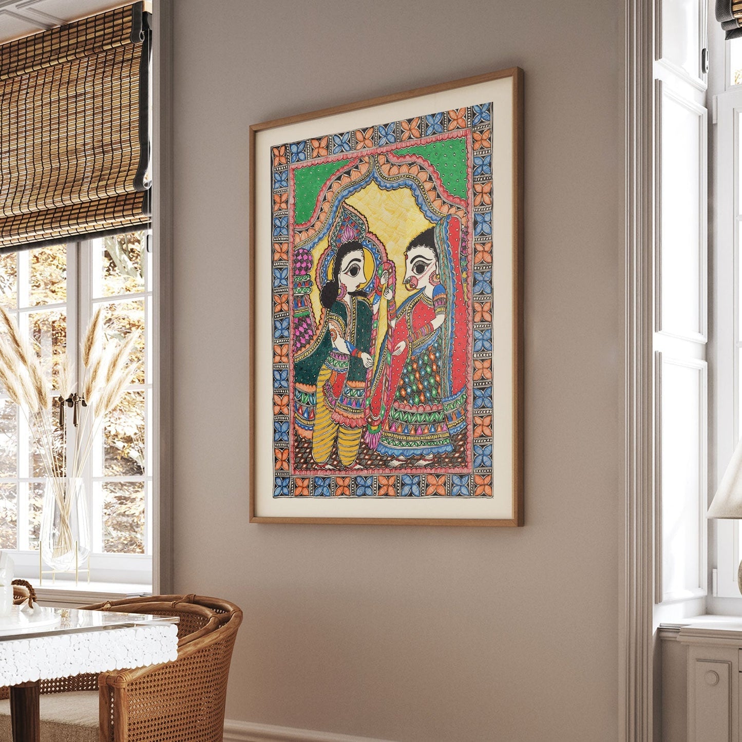 Sitaram jaimala Madhubani Painting, Madhubani Art, Madhubani Painting