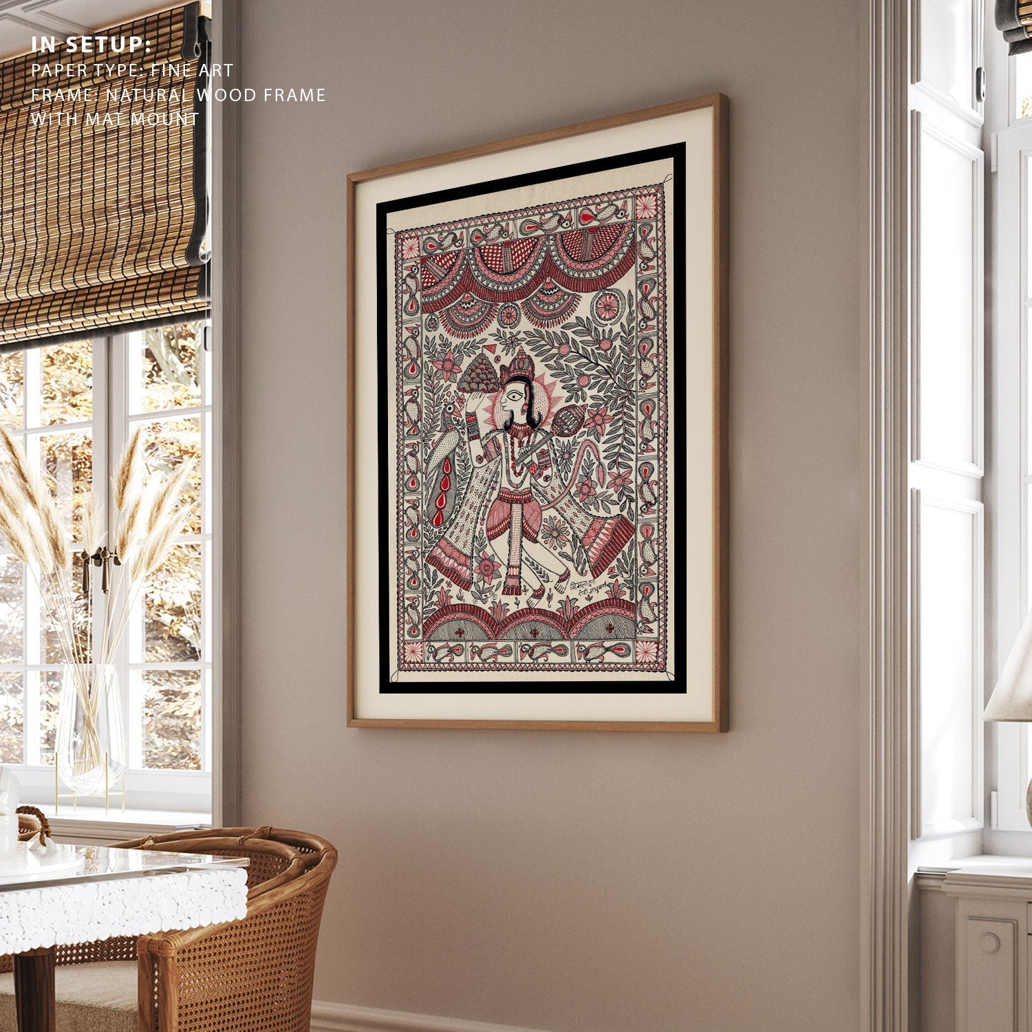 Sanjeevni, Life of Lakshman saved by Hanuman Madhubani Art