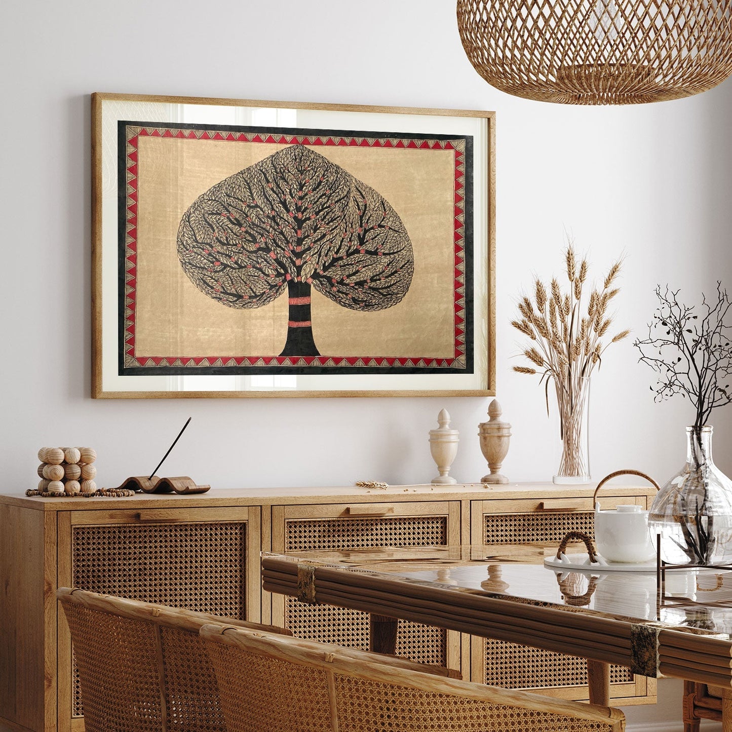 Banyan Tree,Madhubani Art, Madhubani Painting