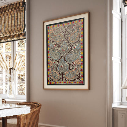 Morr ka Rass(Peacock Art), Madhubani Art, Madhubani Painting