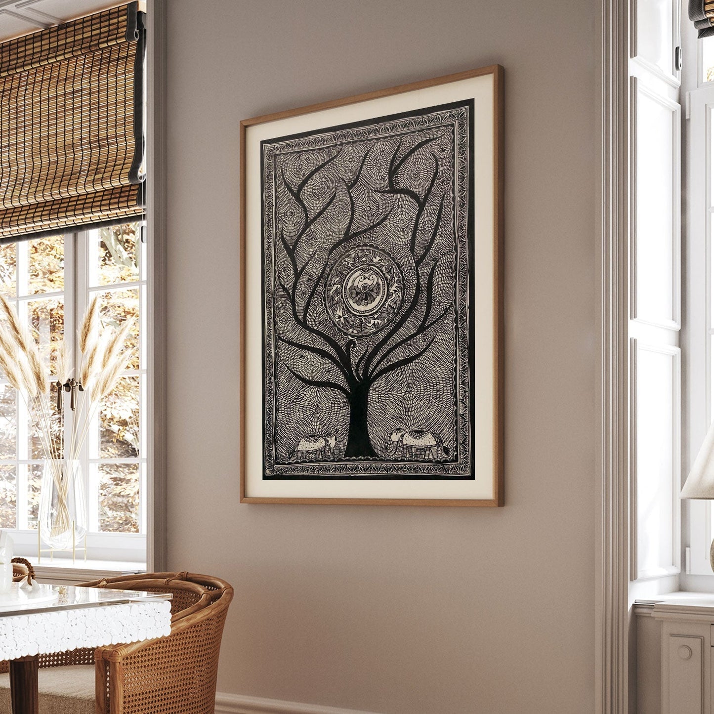 Life of Tree , Madhubani Art, Madhubani Painting