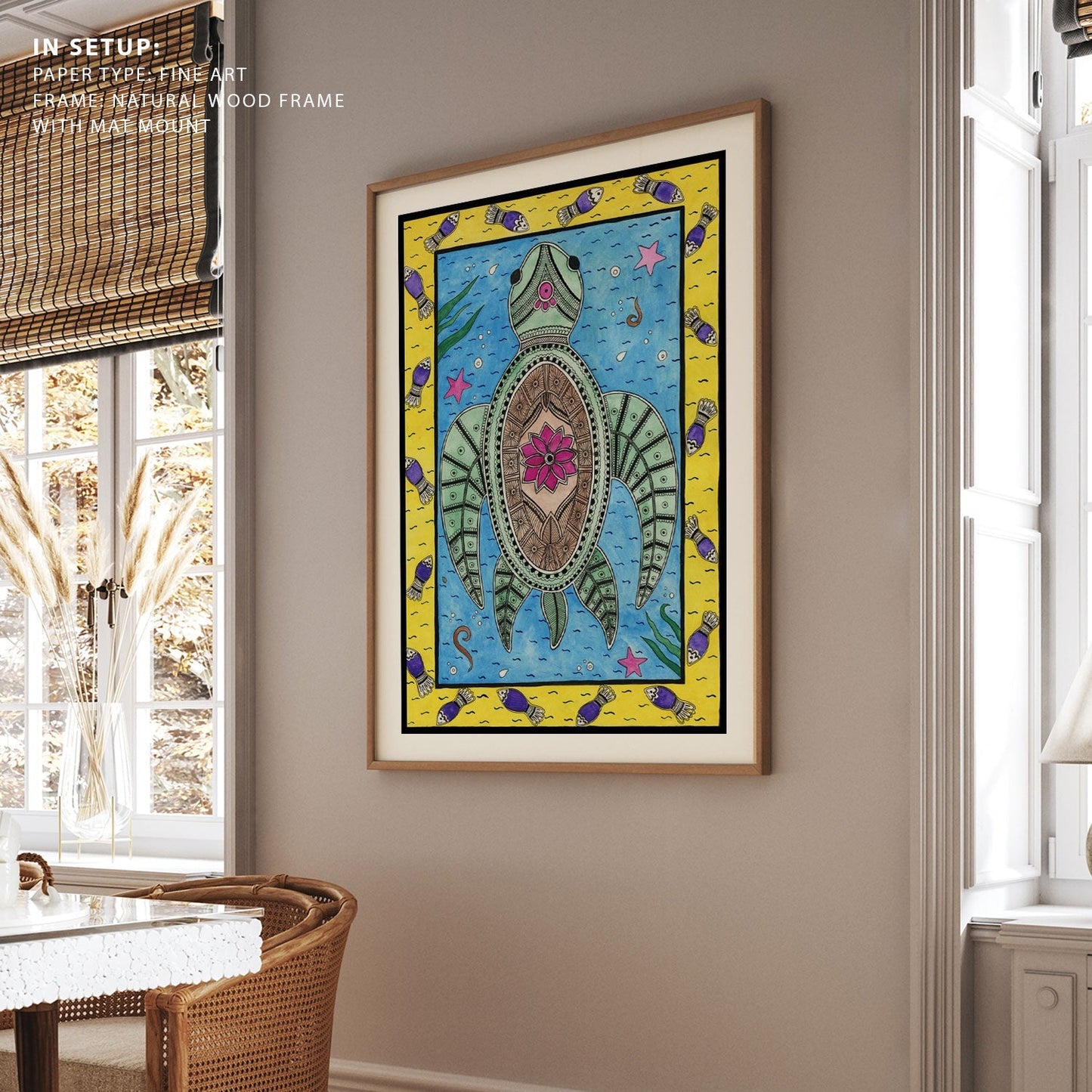 Turtle Madhubani Painting