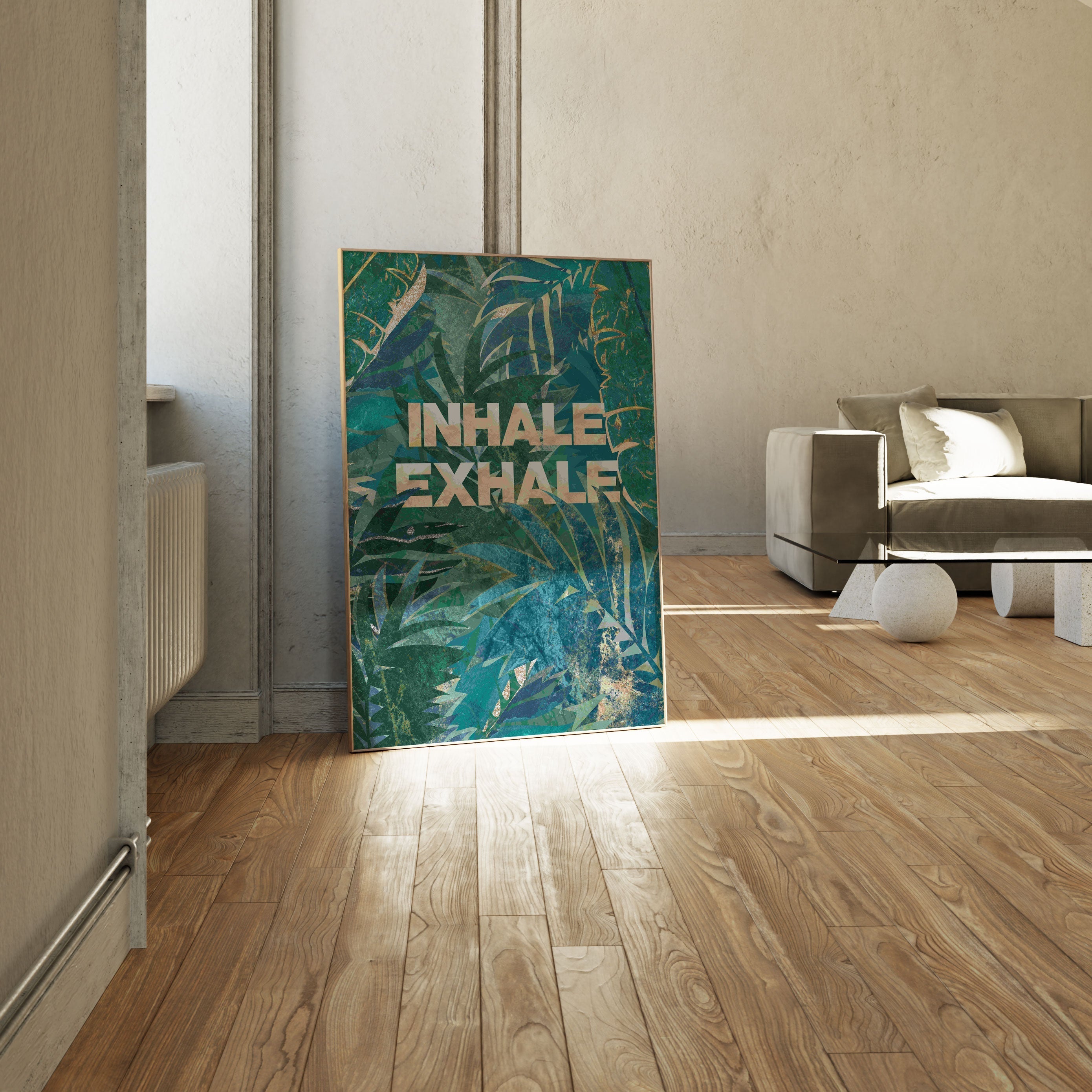 Yoga Jungle Typography, Motivational Poster