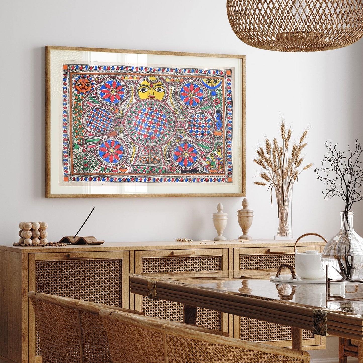 Kohver pattern in Mithila painting, Madhubani Art, Madhubani Painting