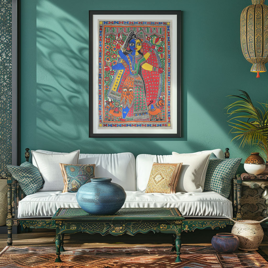 Arth Nareshwar Madhubani Painting, Madhubani Art, Madhubani Painting