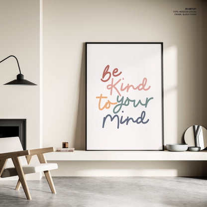 Be Kind To Your Mind, Motivational Poster
