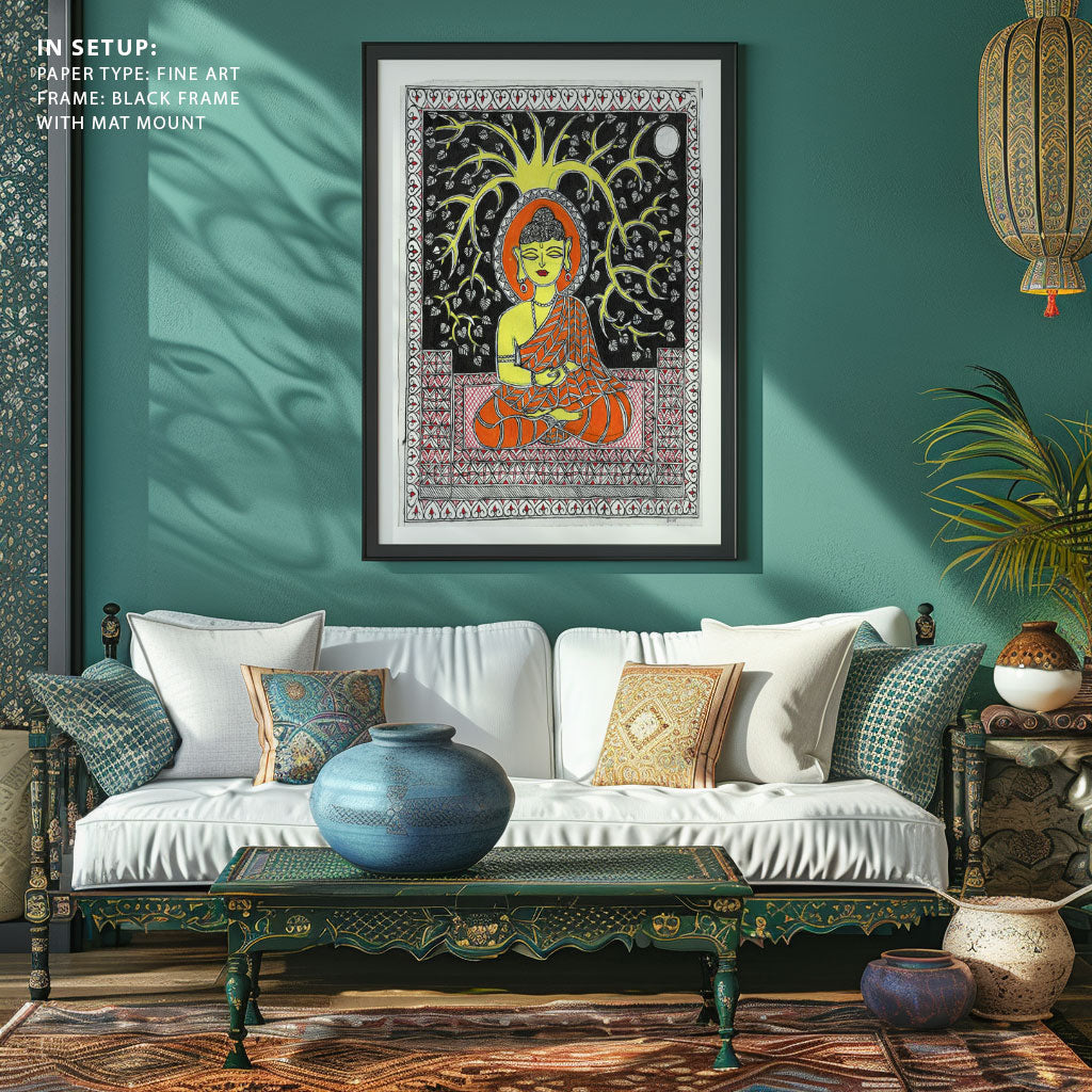 Buddha Madhubani Painting