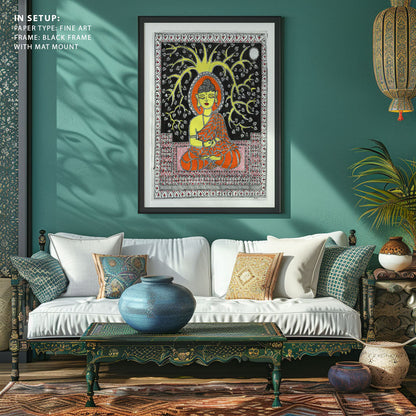 Buddha Madhubani Painting