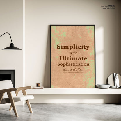 Da Vinci Quote Simplicity, Motivational Poster
