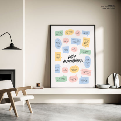 Daily Affirmations, Motivational Poster