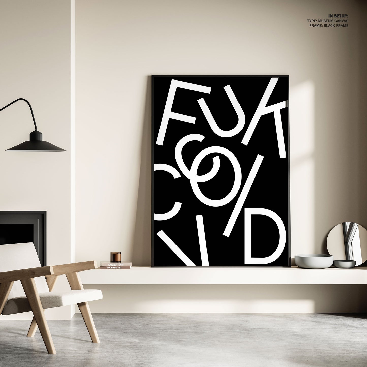 Fuck Covid - Black, Motivational Poster