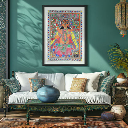 Ganesha Painting Madhubani Painting, Madhubani Art, Madhubani Painting