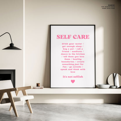 Self Care, Motivational Poster