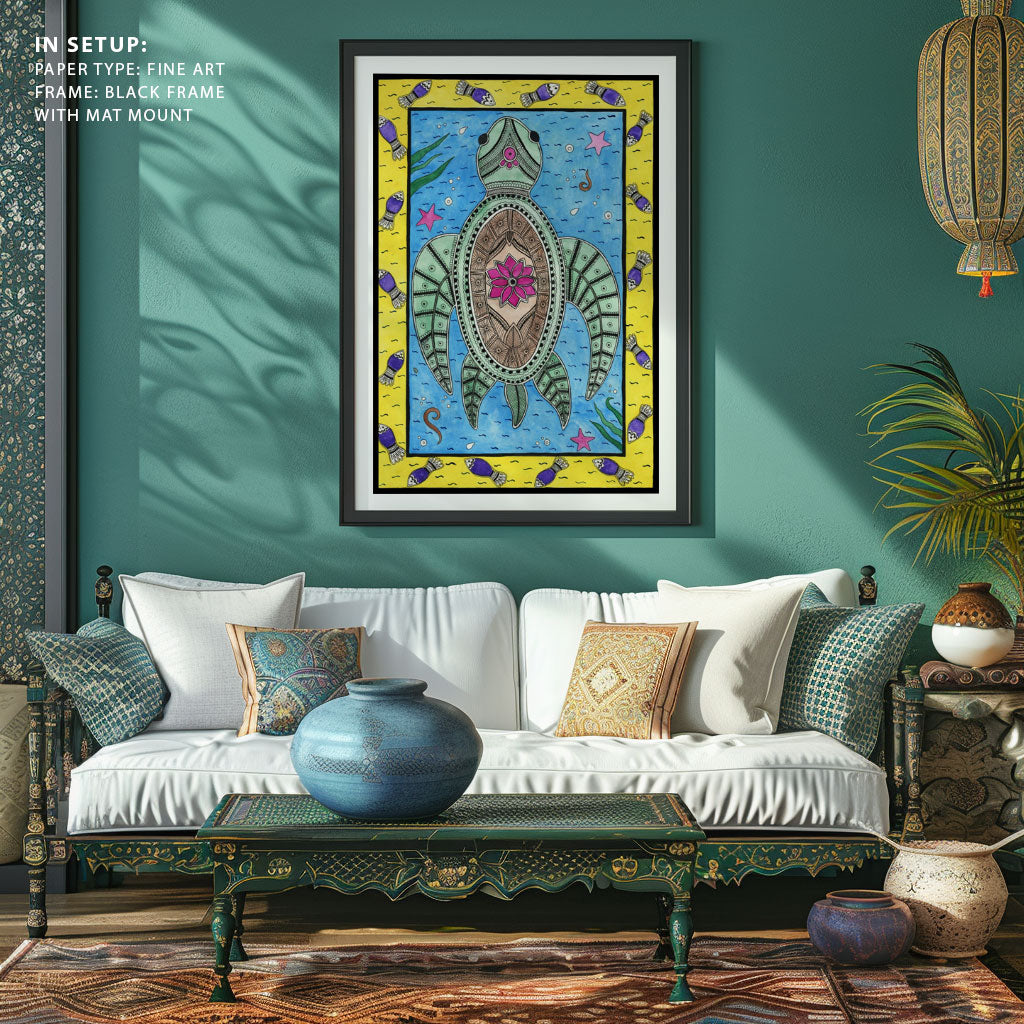 Turtle Madhubani Painting