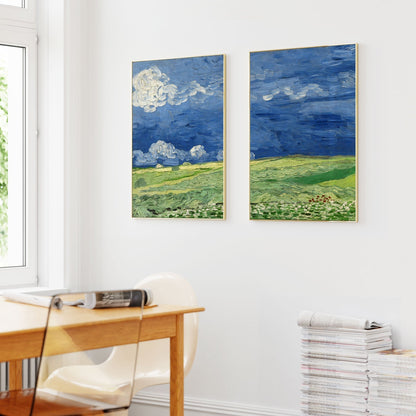 Vincent van Gogh Fields, Set of 2, Set of two Paintings