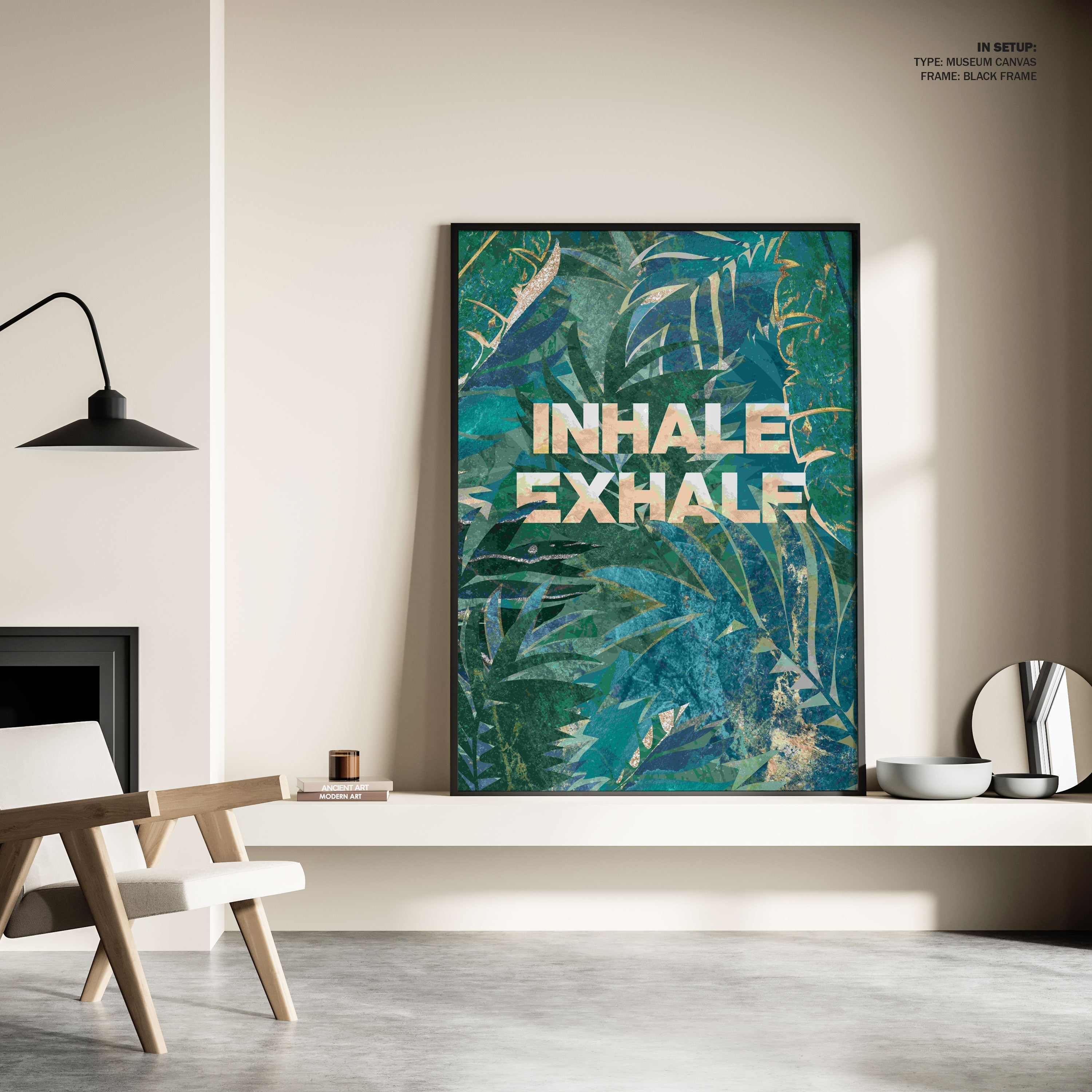 Yoga Jungle Typography, Motivational Poster