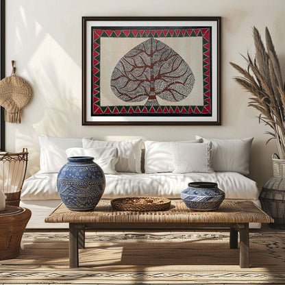 Banyan tree, Madhubani Art, Madhubani Painting