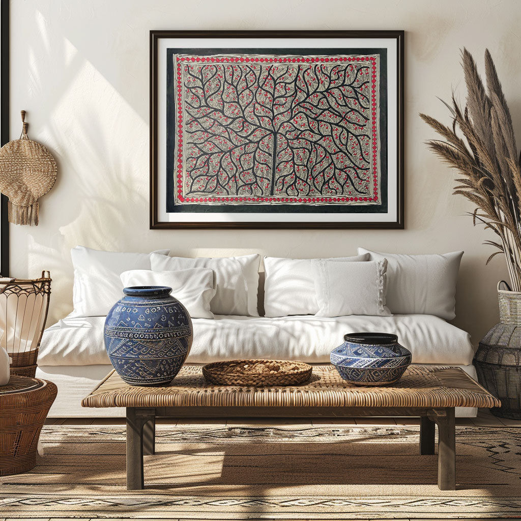 Life of Tree, Madhubani Art, Madhubani Painting