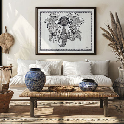 Elephant Madhubani Painting