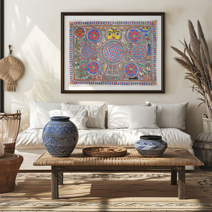 Kohver pattern in Mithila painting, Madhubani Art, Madhubani Painting