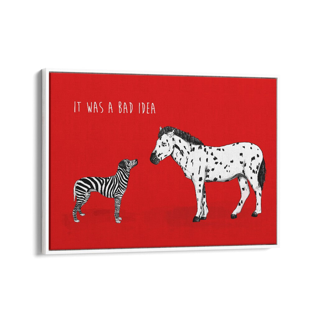 Whimsical "IT WAS A BAD IDEA, KIDS ROOM PAINTINGS" by Balazs Solti adds charm to your child's space.