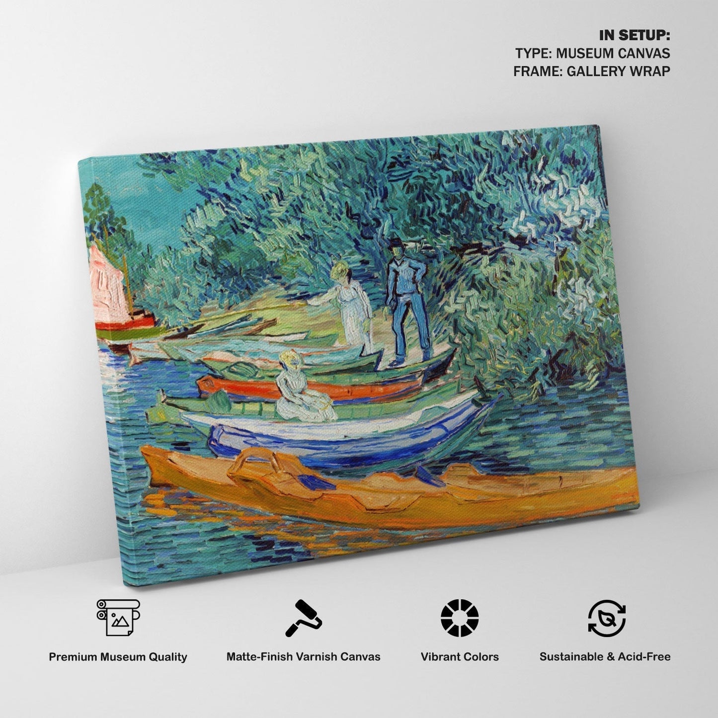 Bank of the Oise at Auvers, Van Gogh Painting