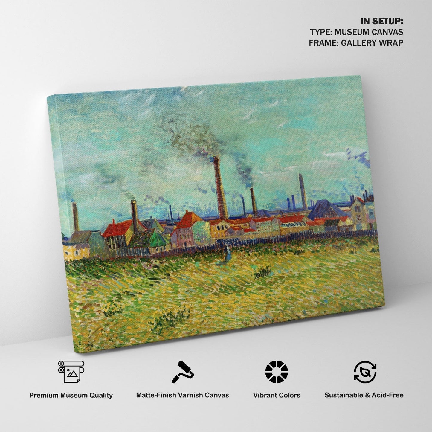 Factories at Clichy, Van Gogh Painting