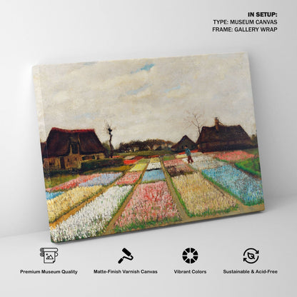 Flower Beds in Holland, Van Gogh Painting