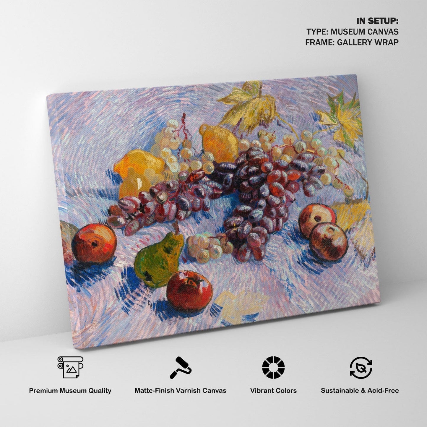 Grapes Lemons Pears and Apples, Van Gogh Painting