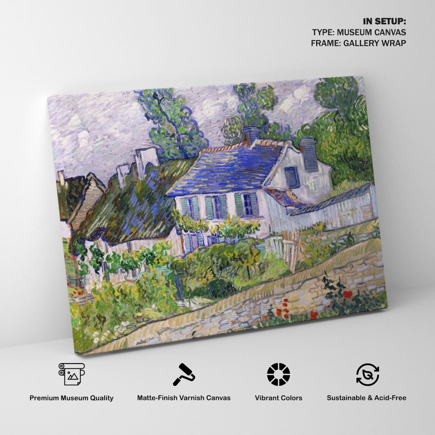 Houses at Auvers, Van Gogh Painting